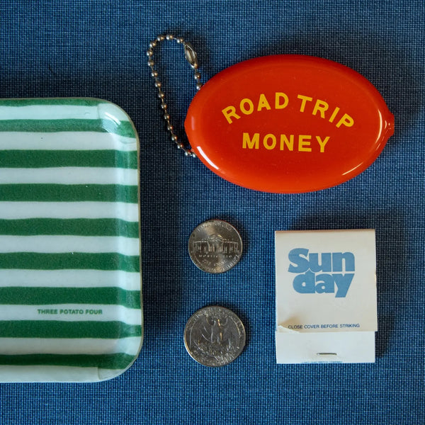 road trip money coin pouch