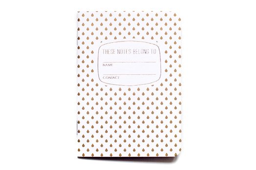 pocket gold pattern notebook