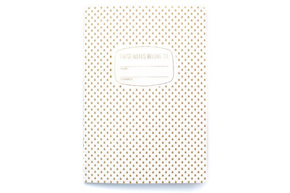 a5 gold pattern notebook