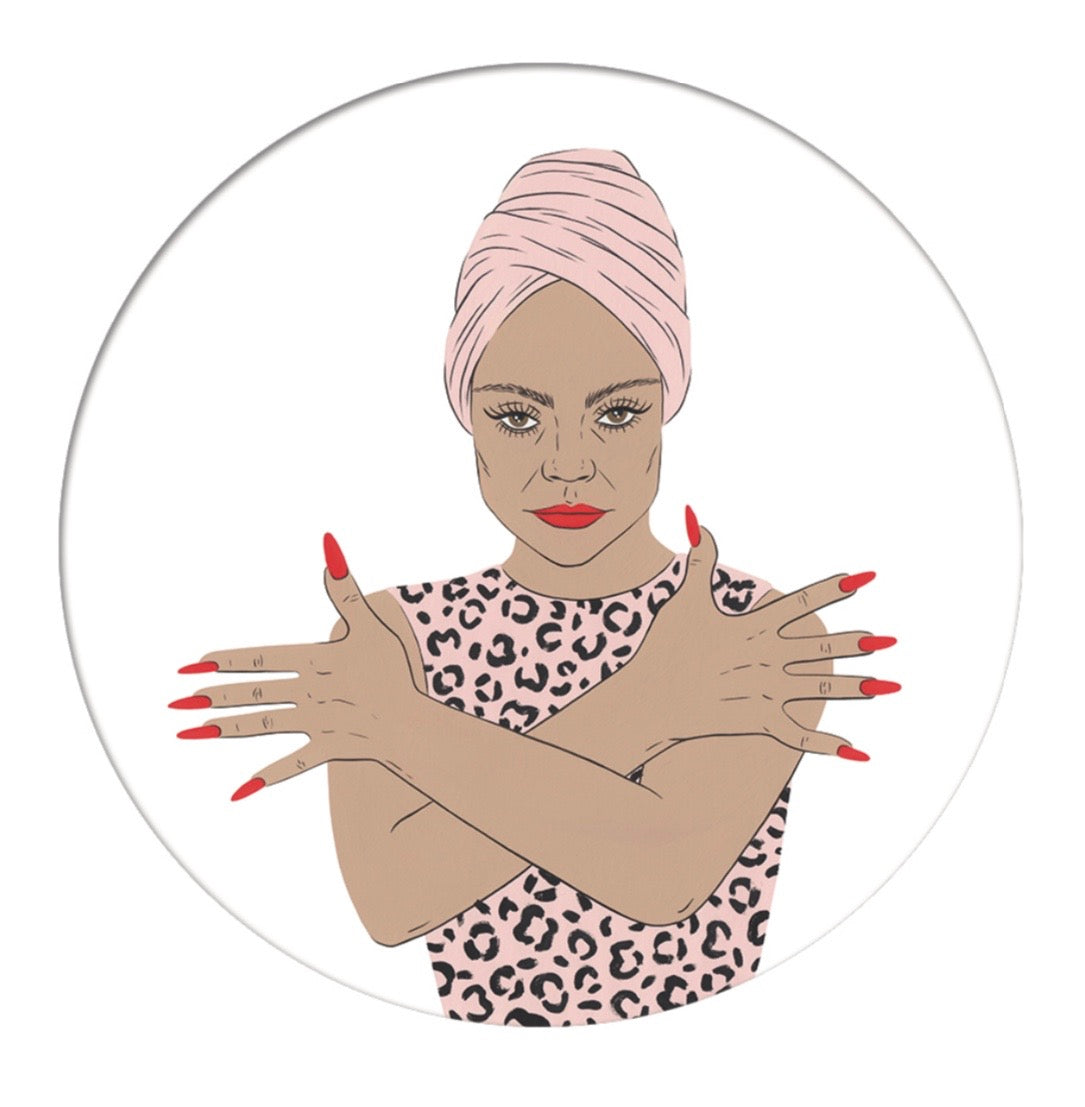 eartha round sticker