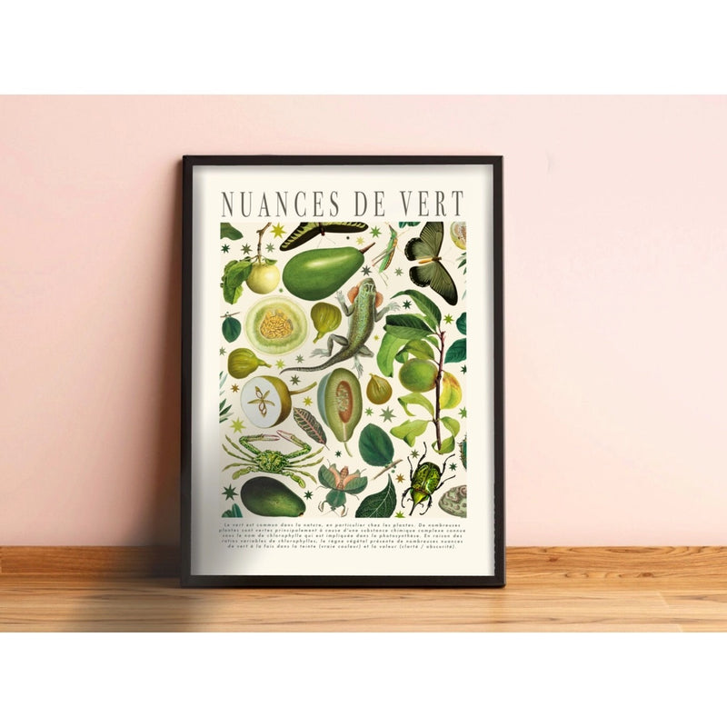 green shades botanical print