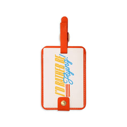 i'd rather be flying luggage tag
