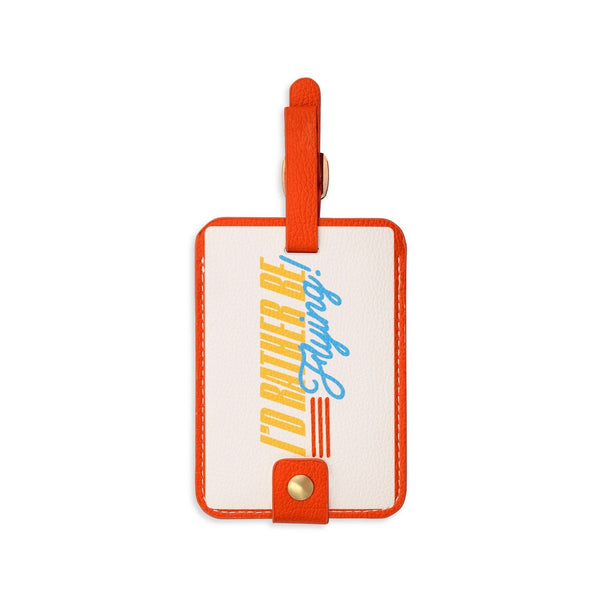 i'd rather be flying luggage tag
