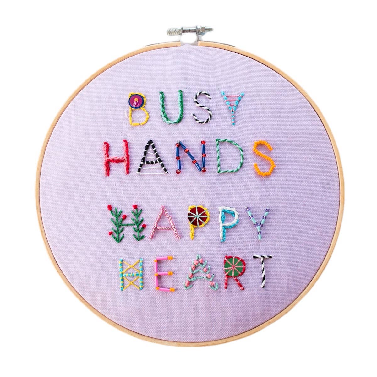 busy hands embroidery hoop kit