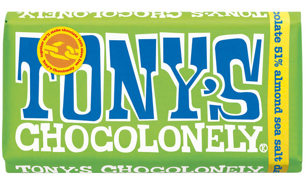 tony's chocolonely vegan dark almond sea salt