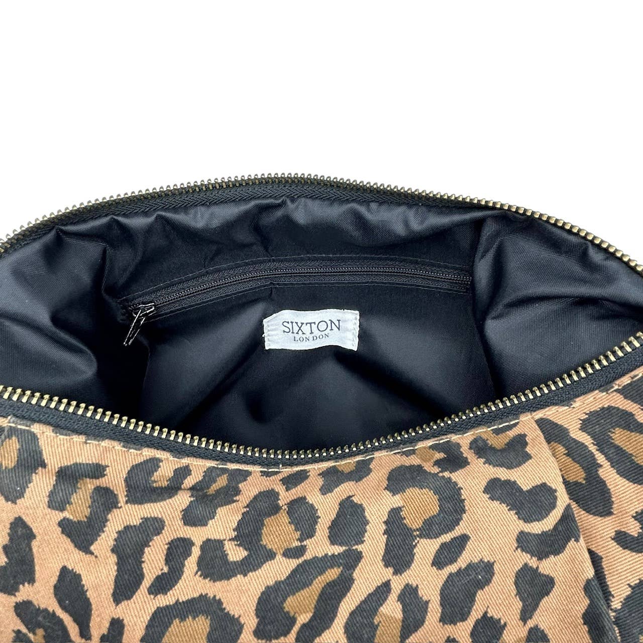 large brixton leopard print cross-body bag