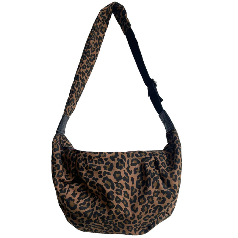 large brixton leopard print cross-body bag