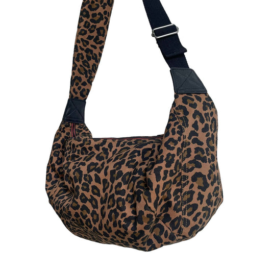 large brixton leopard print cross-body bag