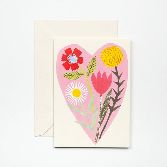 floral heart card