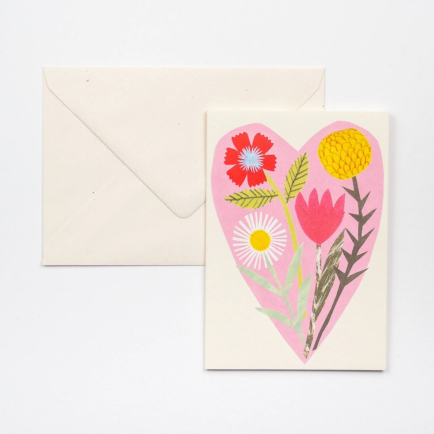 floral heart card