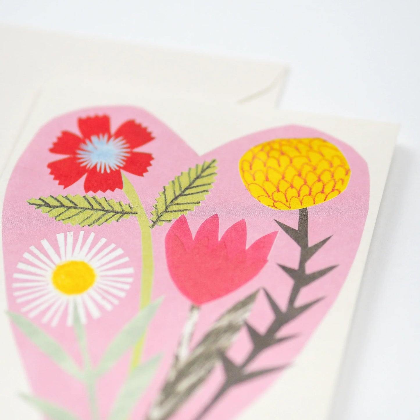 floral heart card