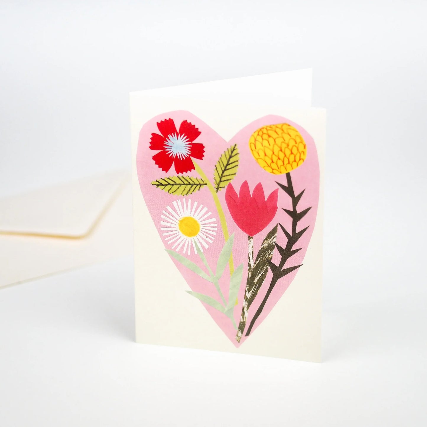 floral heart card