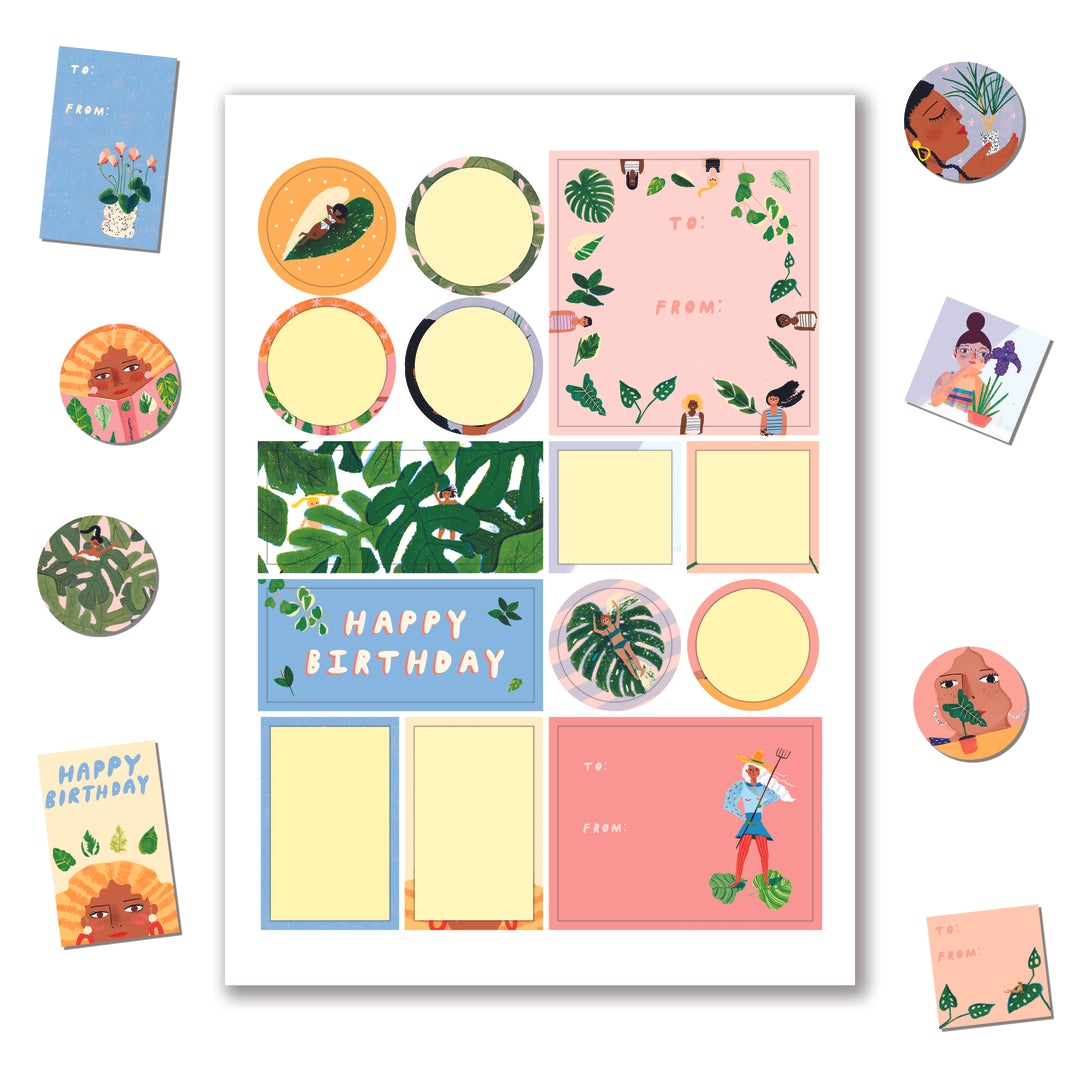 plant stickers + labels