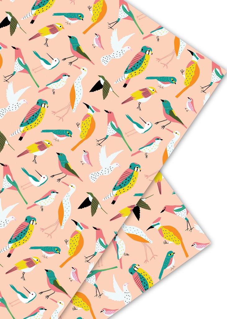 birds gift wrap