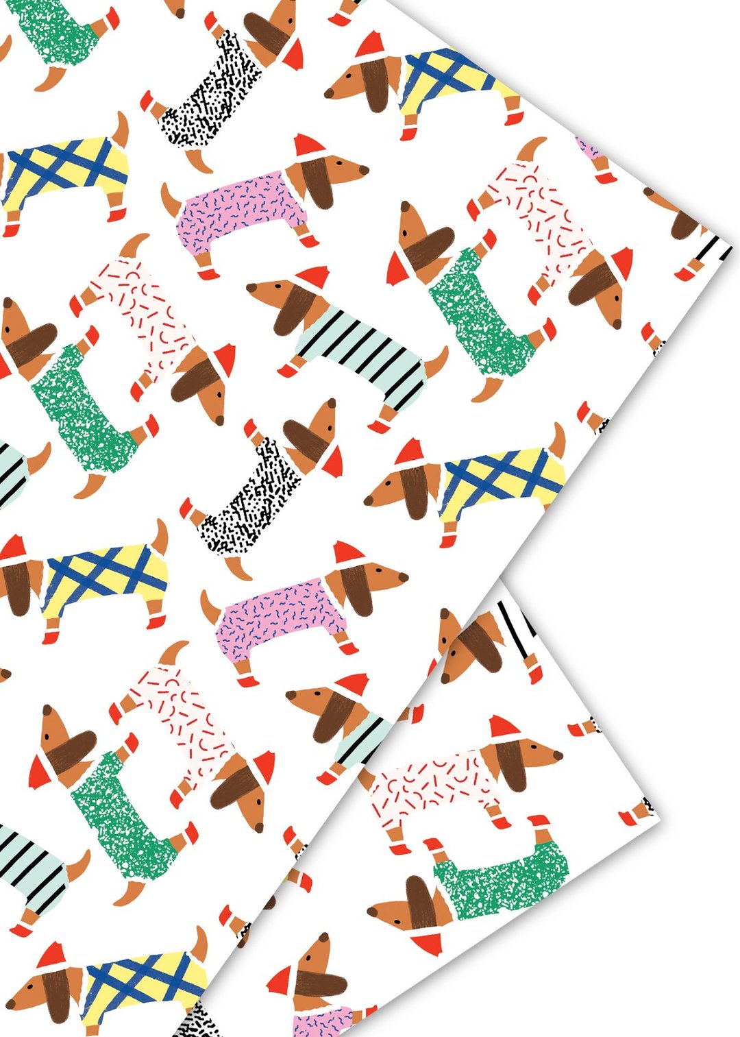 sausage dog christmas wrap