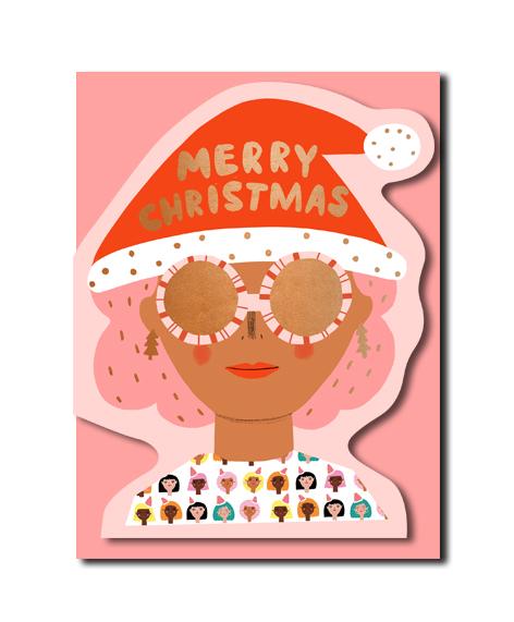 christmas party girl card