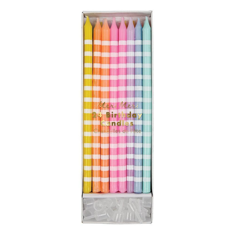 pastel party candles