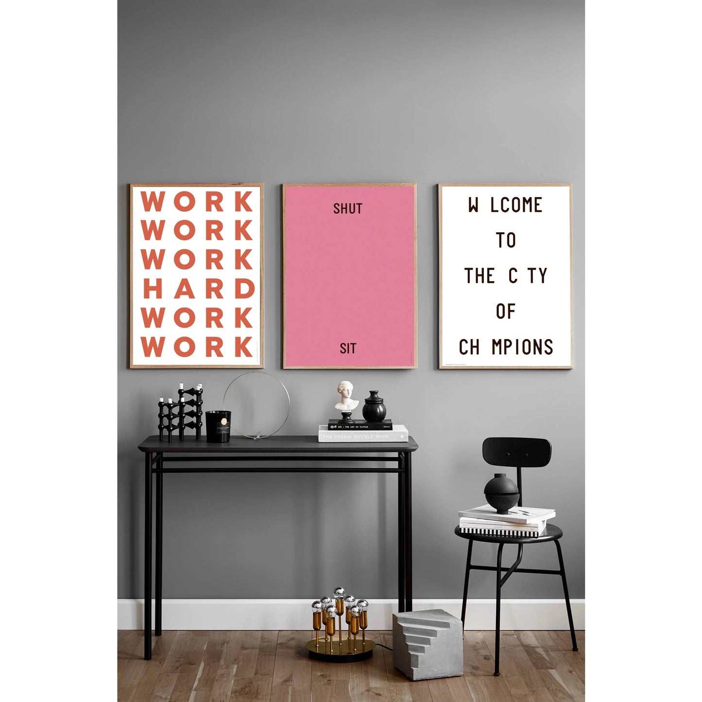 work hard a3 print