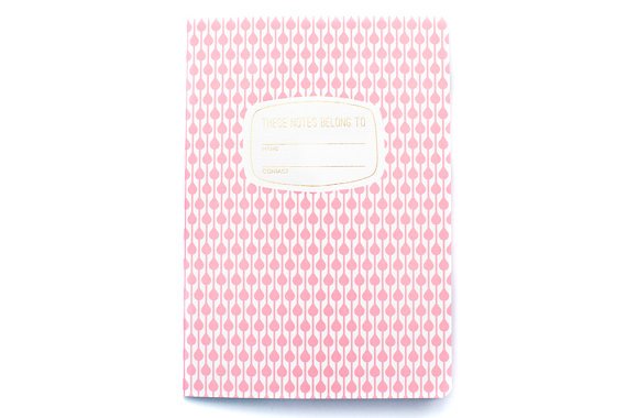 a5 pink pattern notebook