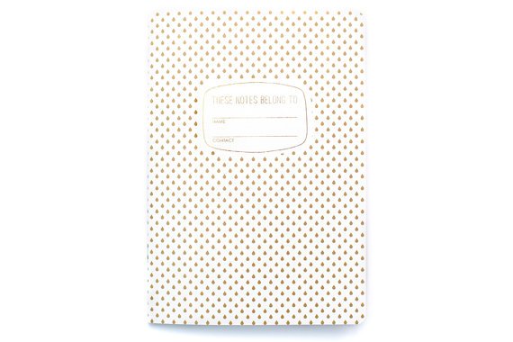 a5 gold pattern notebook