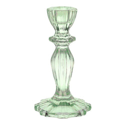 glass candle holder (green)