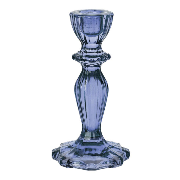 glass candle holder (navy)
