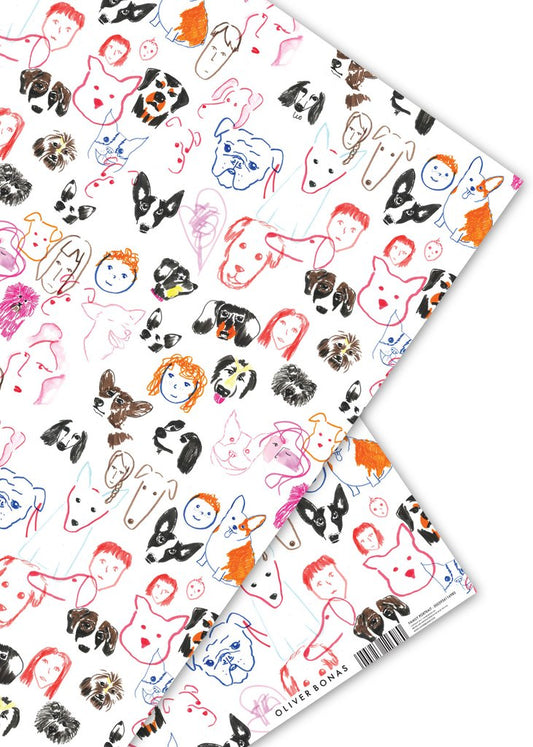 family portrait gift wrap