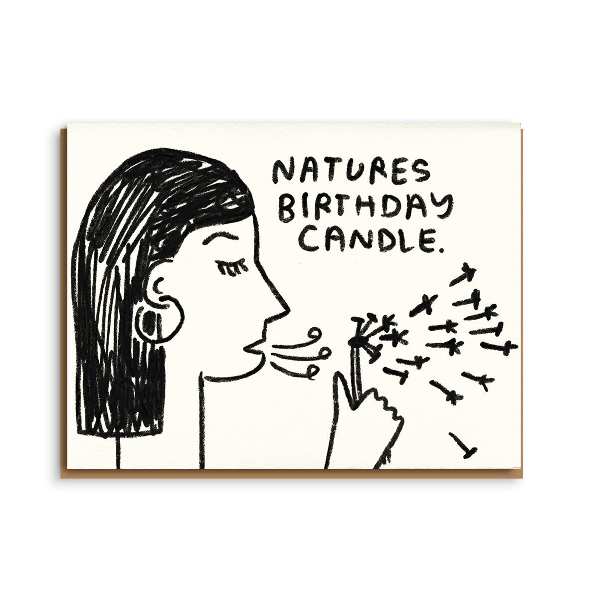 nature's birthday candle card