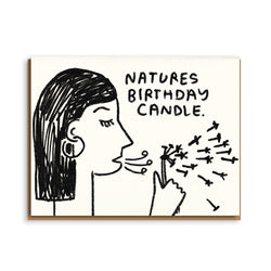 nature's birthday candle card