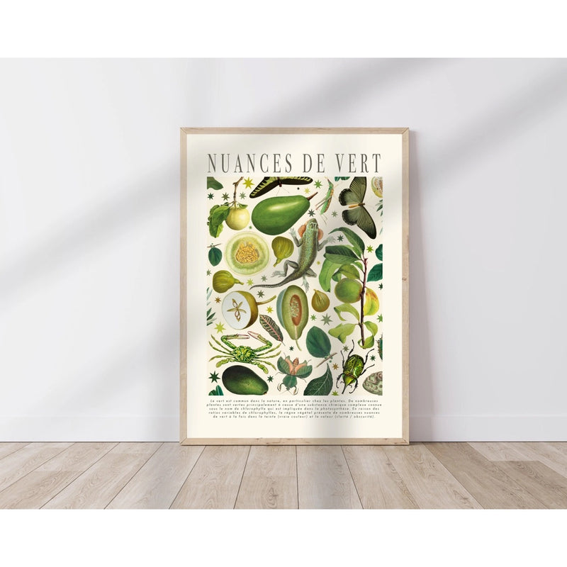 green shades botanical print