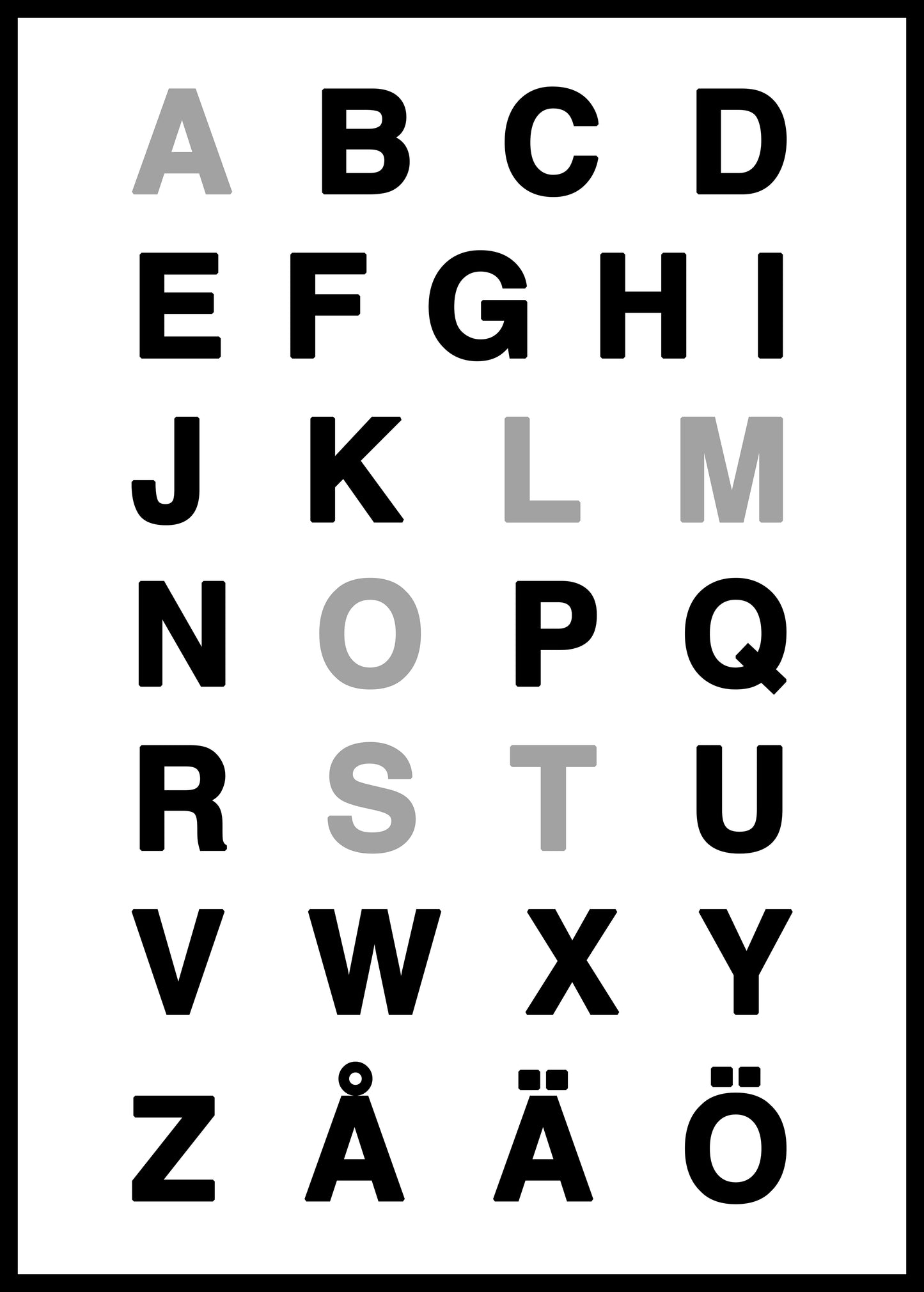 almost alphabet poster