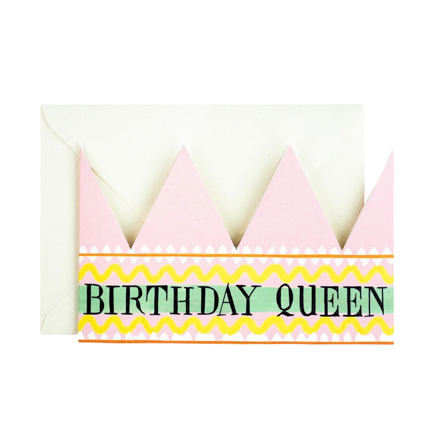 birthday queen party hat card