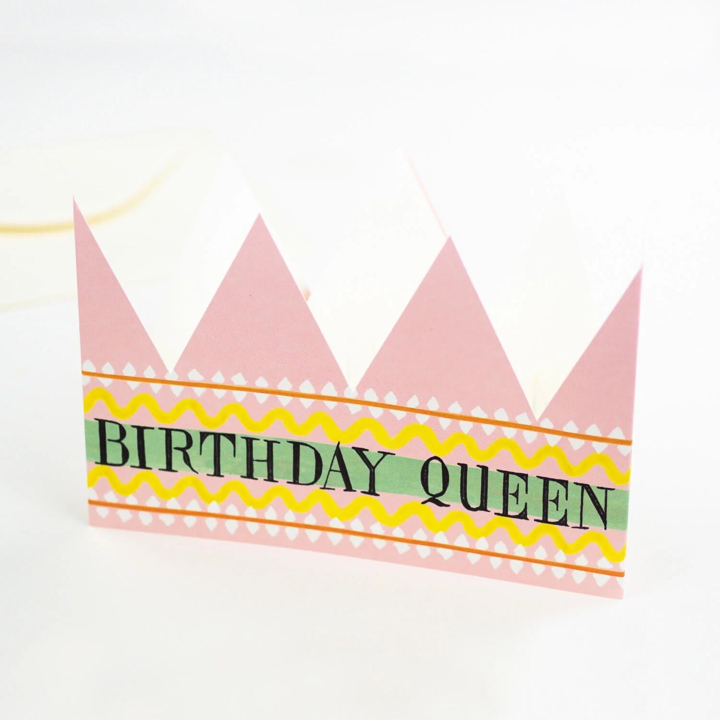 birthday queen party hat card