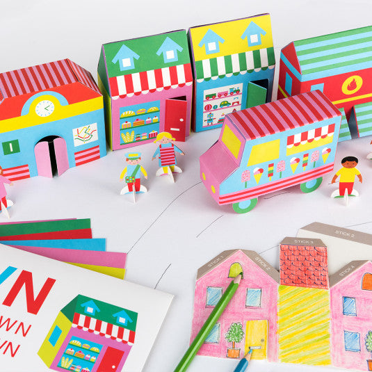 make your own cardboard town