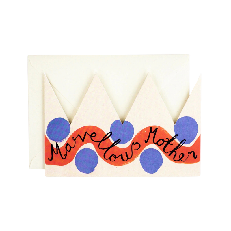 marvellous mother party hat card