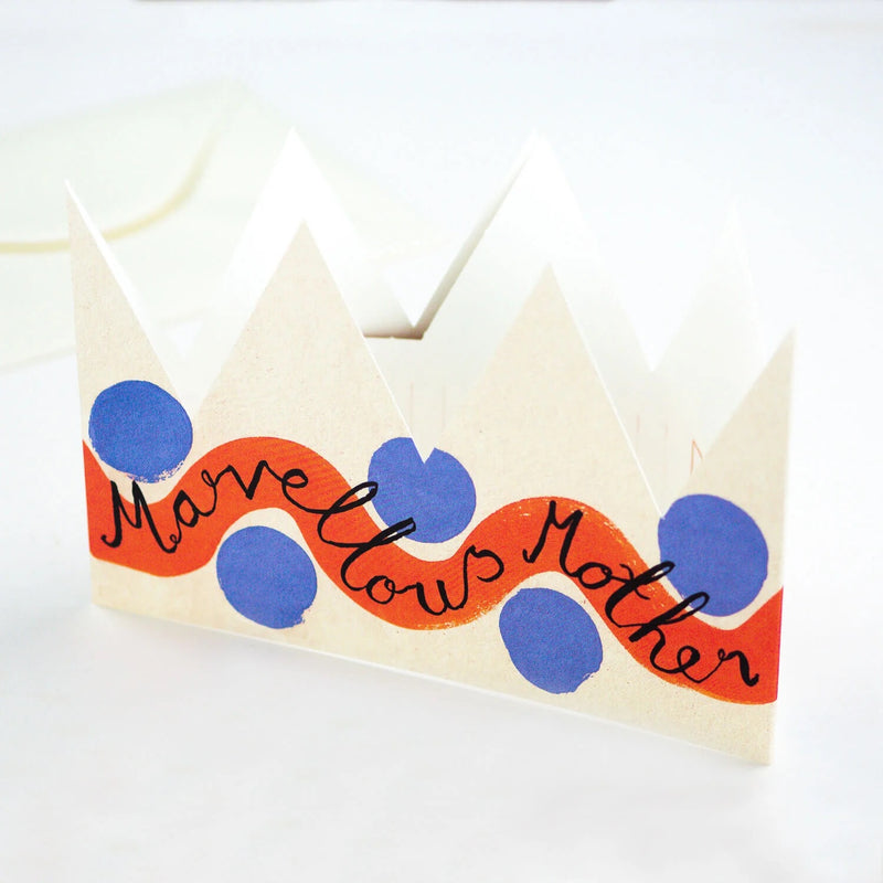 marvellous mother party hat card