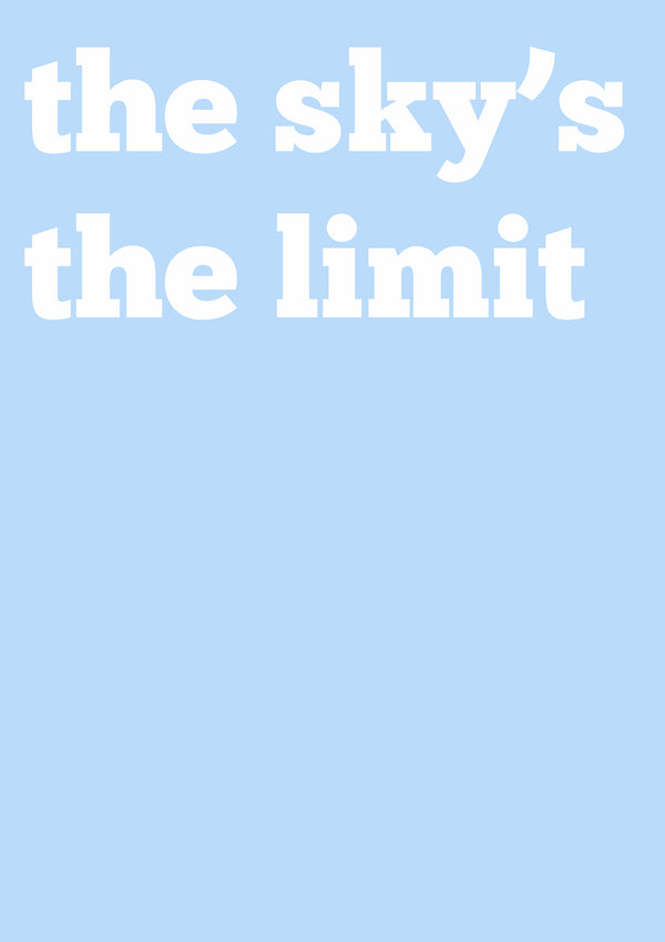 the sky’s the limit poster